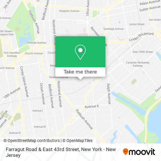 Farragut Road & East 43rd Street map
