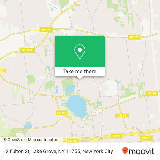 Mapa de 2 Fulton St, Lake Grove, NY 11755