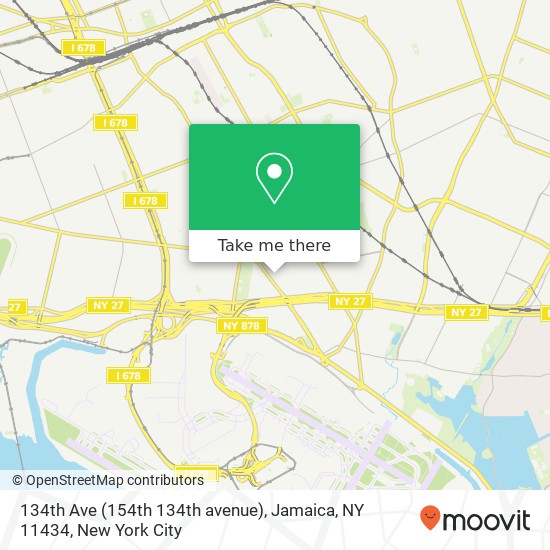 Mapa de 134th Ave (154th 134th avenue), Jamaica, NY 11434