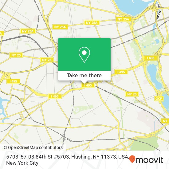Mapa de 5703, 57-03 84th St #5703, Flushing, NY 11373, USA