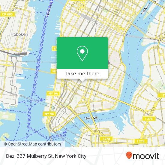Dez, 227 Mulberry St map