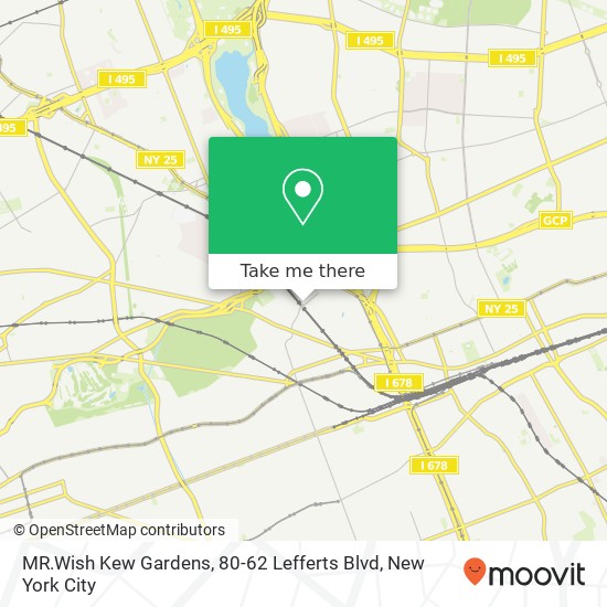 Mapa de MR.Wish Kew Gardens, 80-62 Lefferts Blvd