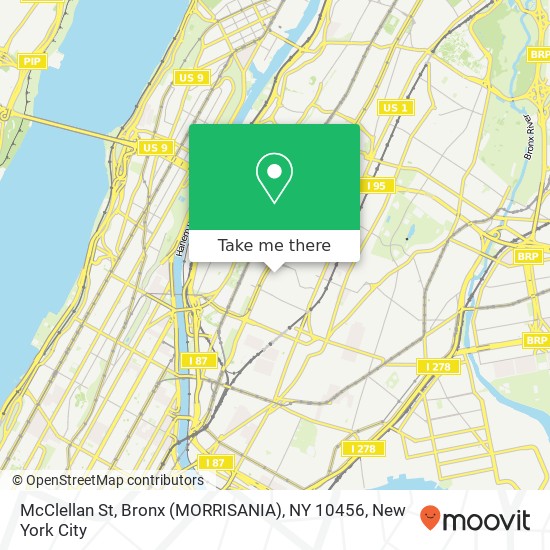 McClellan St, Bronx (MORRISANIA), NY 10456 map