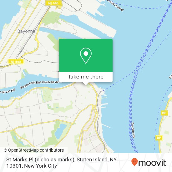 Mapa de St Marks Pl (nicholas marks), Staten Island, NY 10301