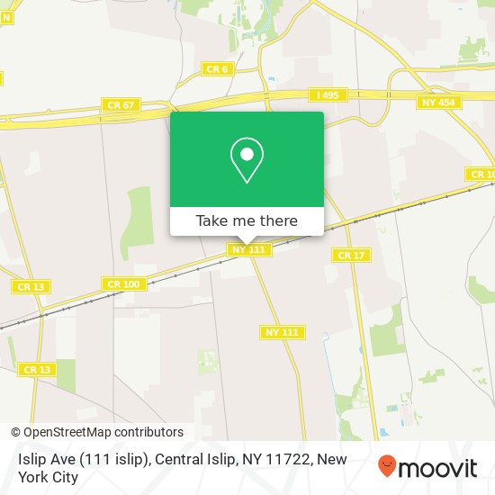 Mapa de Islip Ave (111 islip), Central Islip, NY 11722