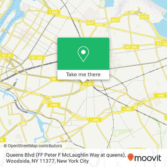 Mapa de Queens Blvd (FF Peter F McLaughlin Way at queens), Woodside, NY 11377
