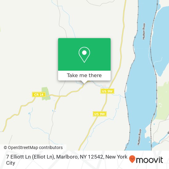 Mapa de 7 Elliott Ln (Elliot Ln), Marlboro, NY 12542