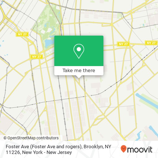 Foster Ave (Foster Ave and rogers), Brooklyn, NY 11226 map