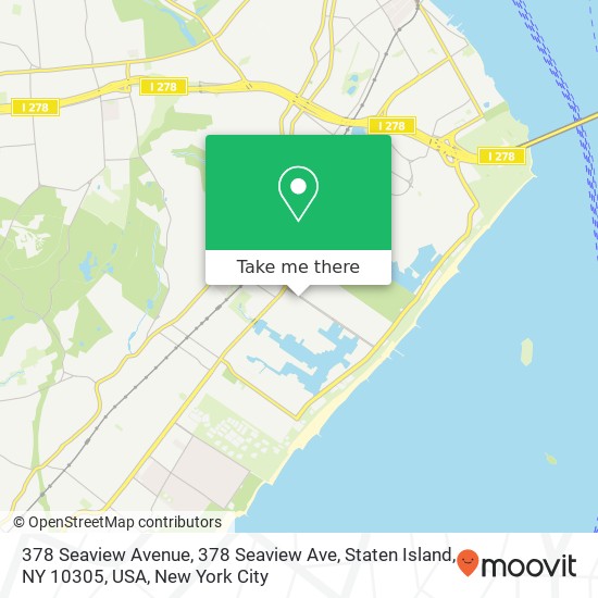 Mapa de 378 Seaview Avenue, 378 Seaview Ave, Staten Island, NY 10305, USA