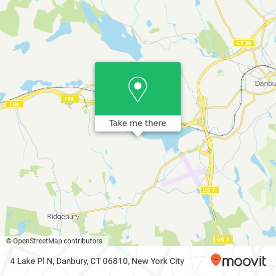 Mapa de 4 Lake Pl N, Danbury, CT 06810