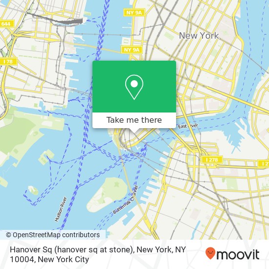 Mapa de Hanover Sq (hanover sq at stone), New York, NY 10004