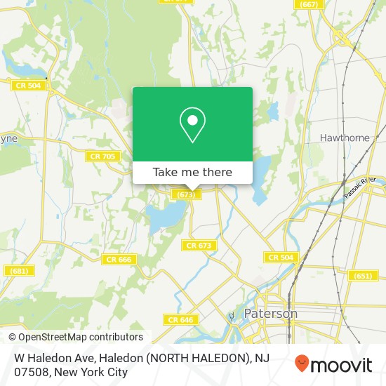 Mapa de W Haledon Ave, Haledon (NORTH HALEDON), NJ 07508