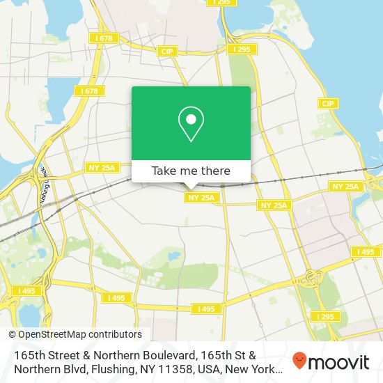 165th Street & Northern Boulevard, 165th St & Northern Blvd, Flushing, NY 11358, USA map