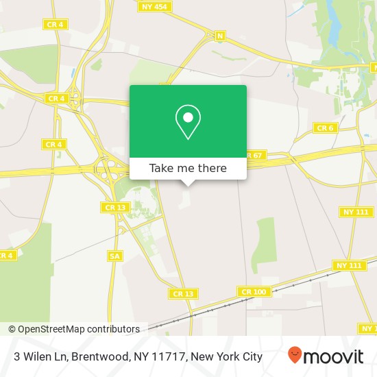 Mapa de 3 Wilen Ln, Brentwood, NY 11717