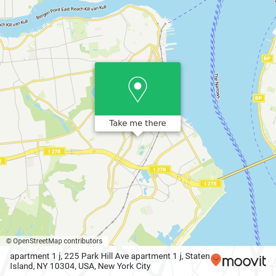 apartment 1 j, 225 Park Hill Ave apartment 1 j, Staten Island, NY 10304, USA map