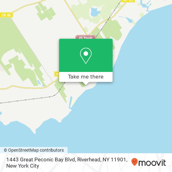 Mapa de 1443 Great Peconic Bay Blvd, Riverhead, NY 11901