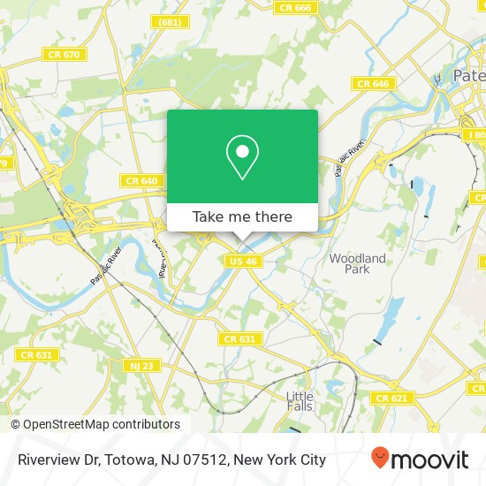 Mapa de Riverview Dr, Totowa, NJ 07512