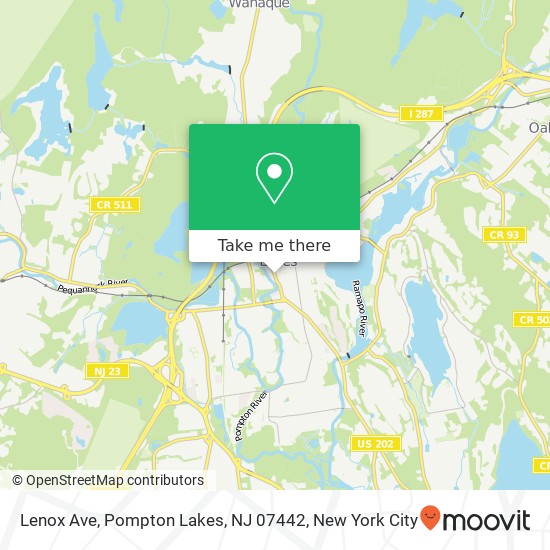 Mapa de Lenox Ave, Pompton Lakes, NJ 07442