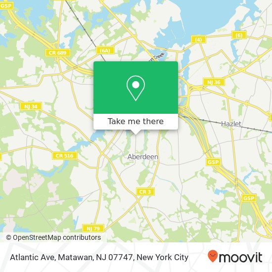 Atlantic Ave, Matawan, NJ 07747 map
