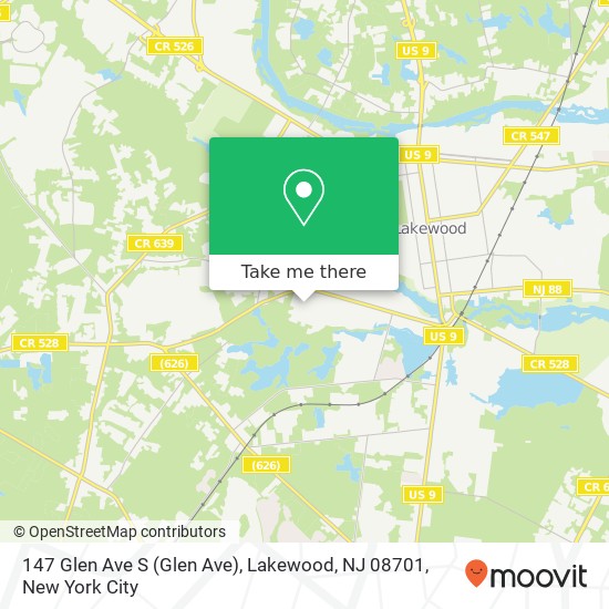 147 Glen Ave S (Glen Ave), Lakewood, NJ 08701 map