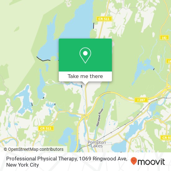 Professional Physical Therapy, 1069 Ringwood Ave map