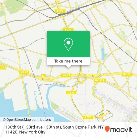 130th St (133rd ave 130th st), South Ozone Park, NY 11420 map