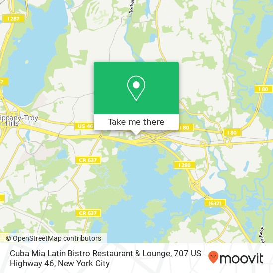 Cuba Mia Latin Bistro Restaurant & Lounge, 707 US Highway 46 map