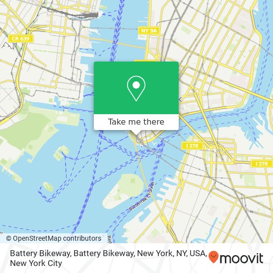 Battery Bikeway, Battery Bikeway, New York, NY, USA map