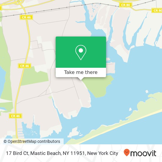 17 Bird Ct, Mastic Beach, NY 11951 map