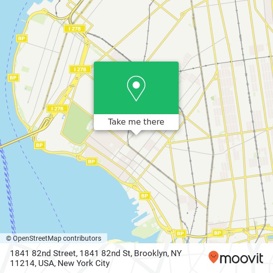 Mapa de 1841 82nd Street, 1841 82nd St, Brooklyn, NY 11214, USA