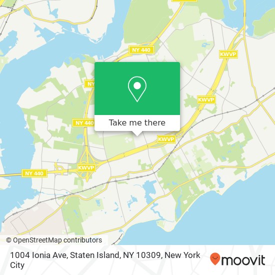 Mapa de 1004 Ionia Ave, Staten Island, NY 10309