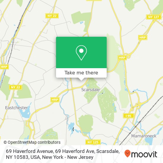 69 Haverford Avenue, 69 Haverford Ave, Scarsdale, NY 10583, USA map
