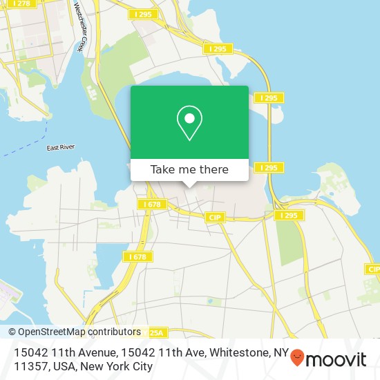Mapa de 15042 11th Avenue, 15042 11th Ave, Whitestone, NY 11357, USA