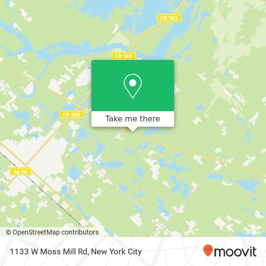 Mapa de 1133 W Moss Mill Rd, Egg Harbor City, NJ 08215