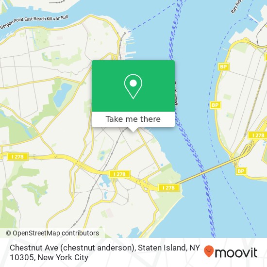 Mapa de Chestnut Ave (chestnut anderson), Staten Island, NY 10305