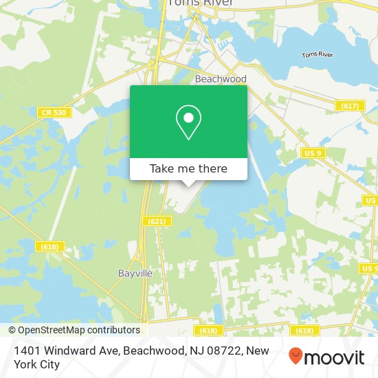 1401 Windward Ave, Beachwood, NJ 08722 map