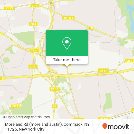 Mapa de Moreland Rd (moreland austin), Commack, NY 11725