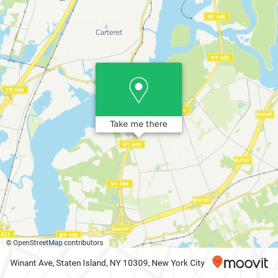Mapa de Winant Ave, Staten Island, NY 10309