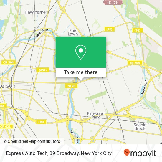 Mapa de Express Auto Tech, 39 Broadway