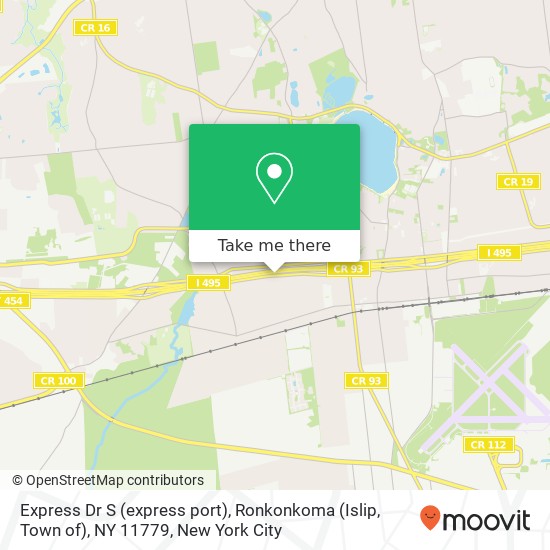 Express Dr S (express port), Ronkonkoma (Islip, Town of), NY 11779 map