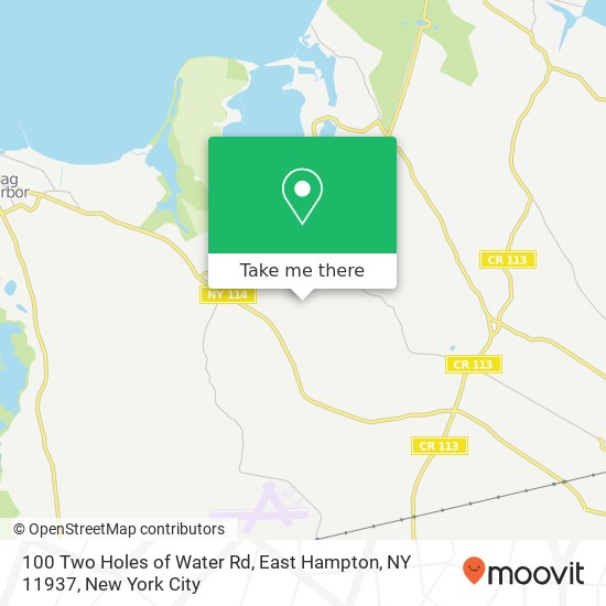 100 Two Holes of Water Rd, East Hampton, NY 11937 map