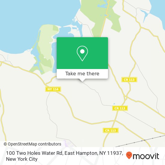 100 Two Holes Water Rd, East Hampton, NY 11937 map