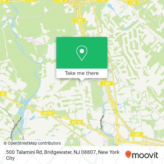 500 Talamini Rd, Bridgewater, NJ 08807 map
