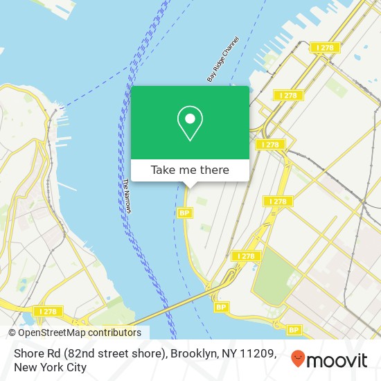 Shore Rd (82nd street shore), Brooklyn, NY 11209 map