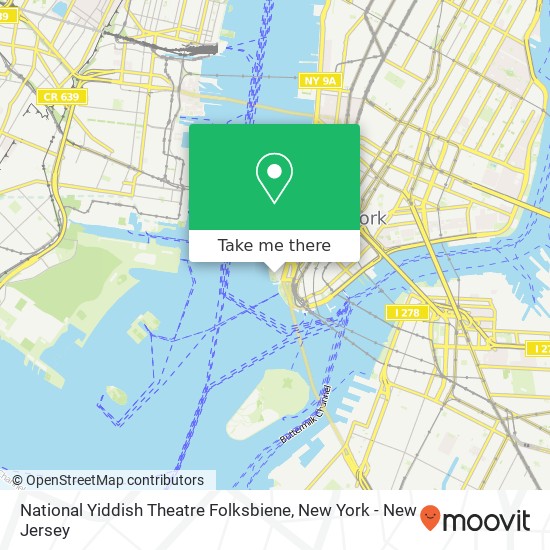 National Yiddish Theatre Folksbiene map