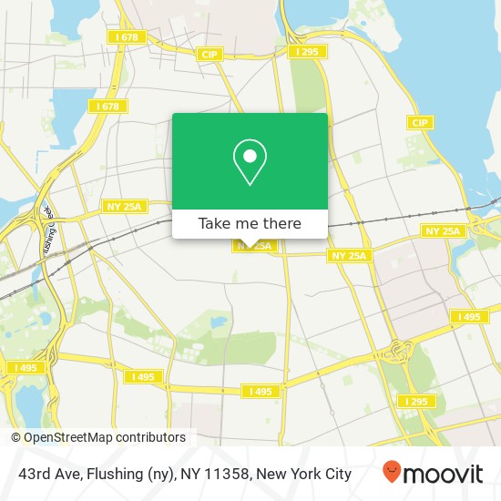 Mapa de 43rd Ave, Flushing (ny), NY 11358