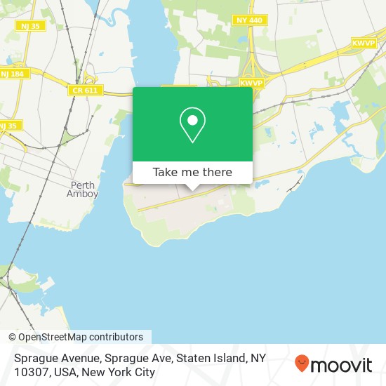 Sprague Avenue, Sprague Ave, Staten Island, NY 10307, USA map
