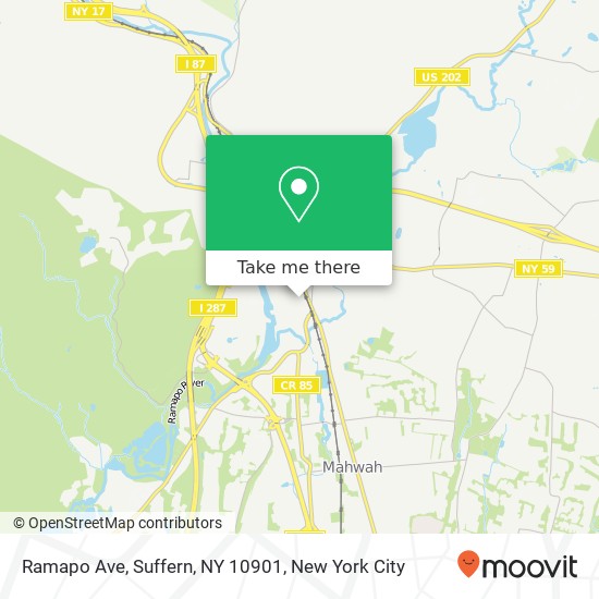 Mapa de Ramapo Ave, Suffern, NY 10901