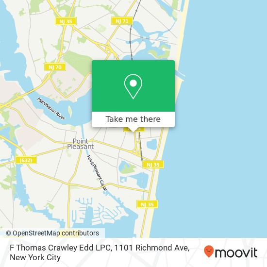 Mapa de F Thomas Crawley Edd LPC, 1101 Richmond Ave