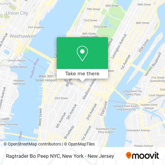 Ragtrader Bo Peep NYC map